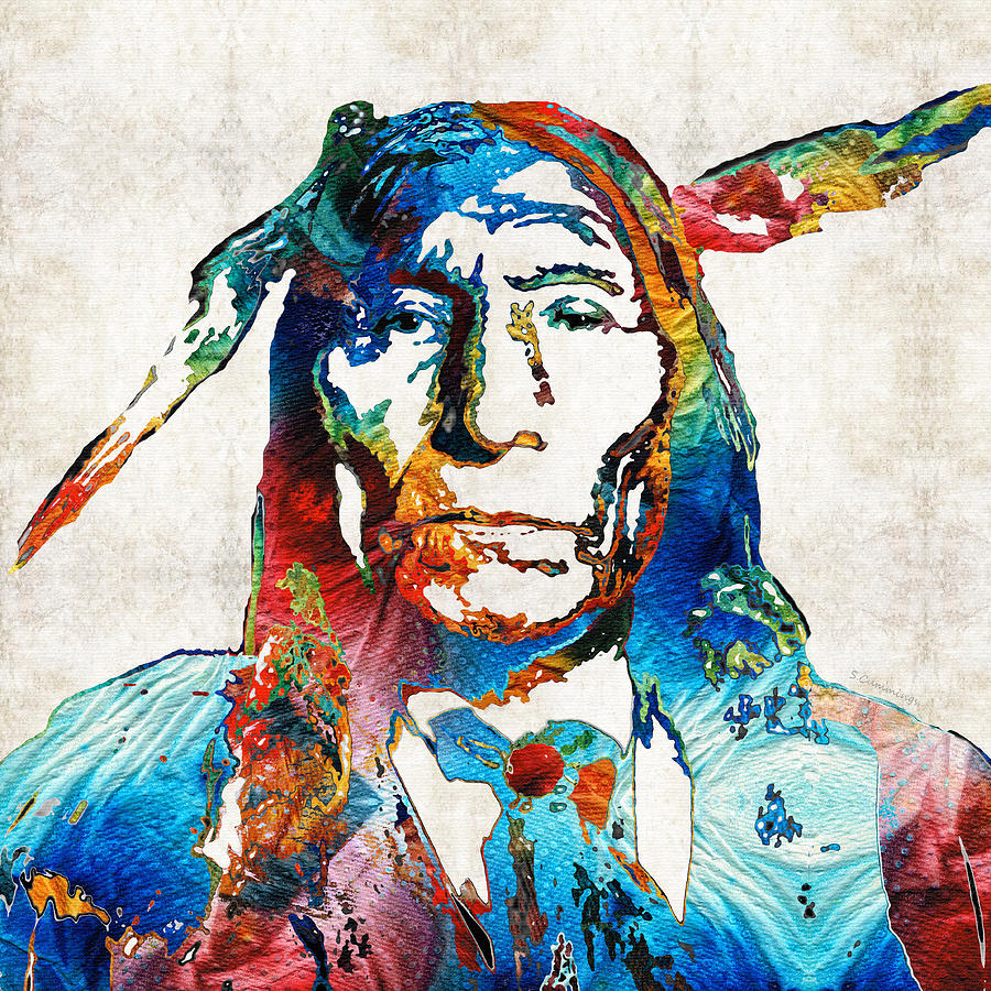 Primary Colors Painting - Native American Art by Sharon Cummings by Sharon Cummings
