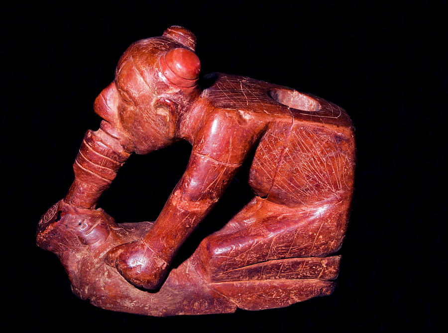 Native American Carved Stone Pipe Photograph by Millard H. Sharp