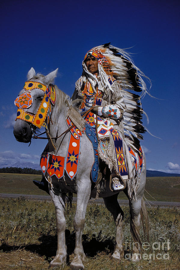 Native American Chief, Alberta, Canada Photograph by William W. Bacon III
