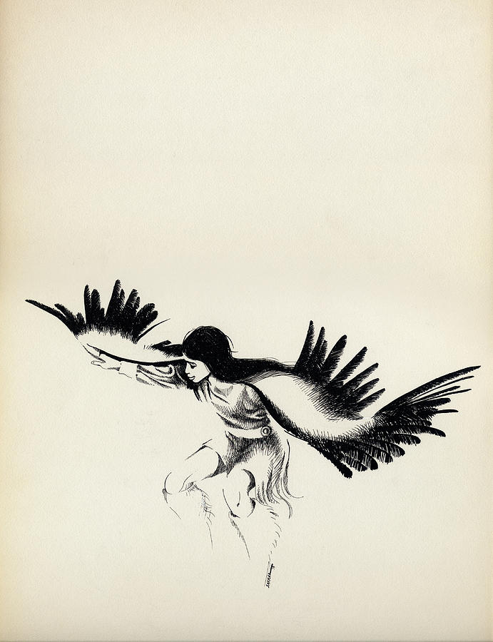 Native American Dancer Drawing by Mamoun Sakkal