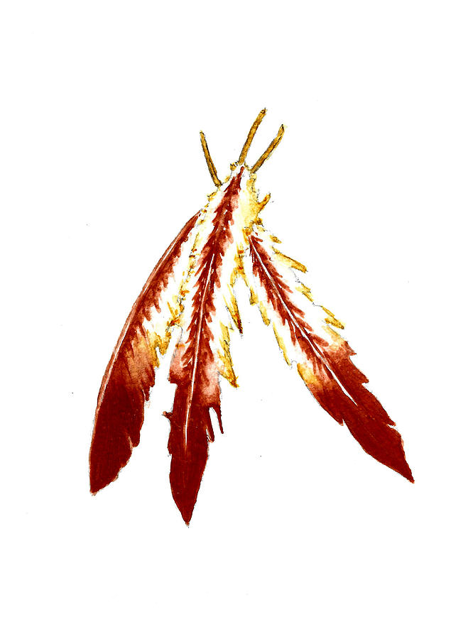 Feather Painting - Native American Feathers  by Michael Vigliotti