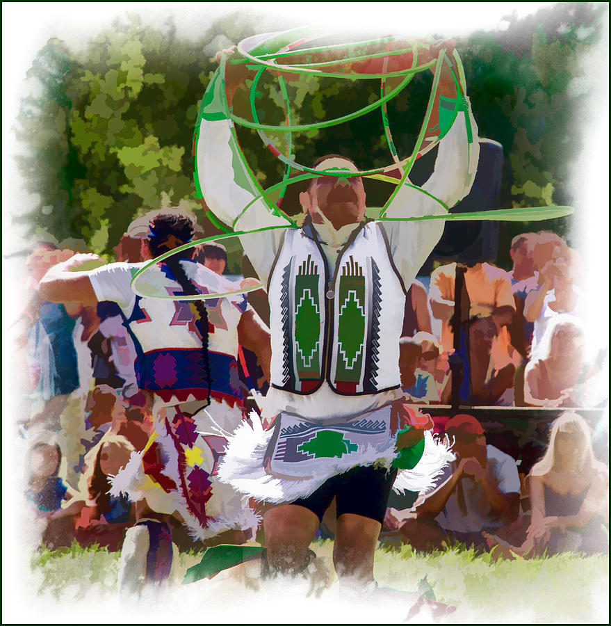 Native American Hoop Dancer Watercolor Photograph by Eleanor Abramson