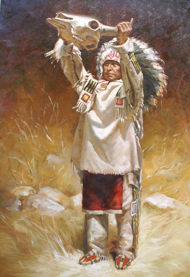 Native American Indian Chief Digital Art by Studio Artist