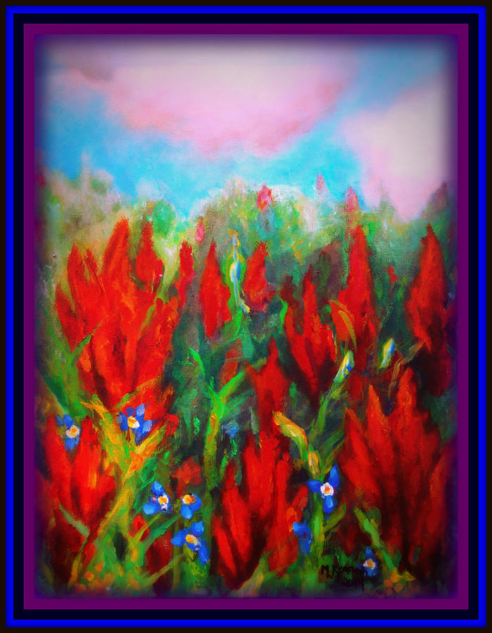 Native-American Paintbrush Painting by MarvL Roussan
