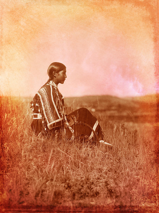 Native American Piegan Blackfeet woman Photograph by Cat Whipple Fine