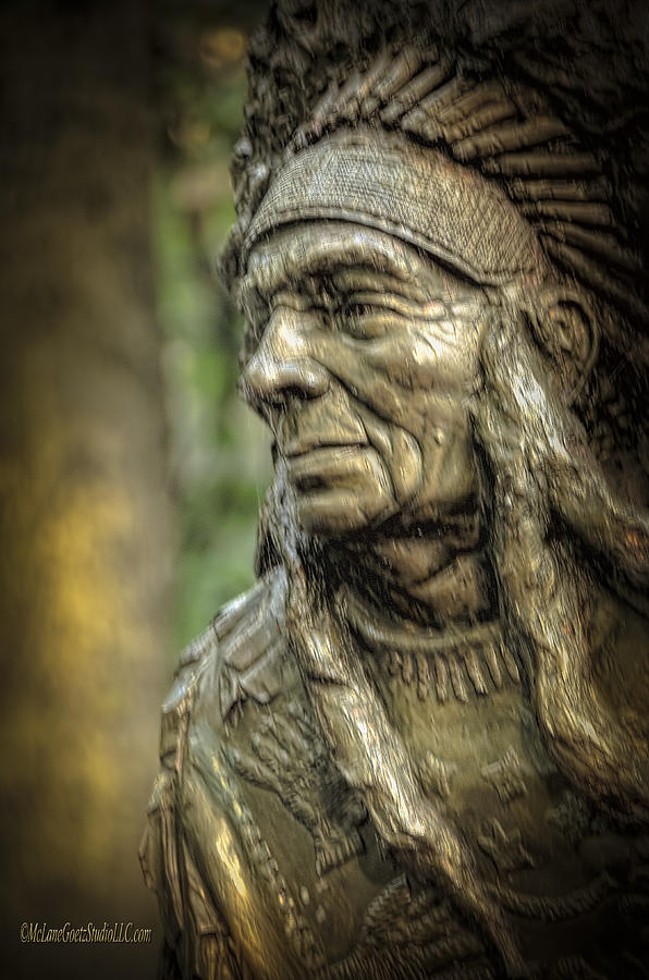 Native American Statue at Niagara Falls State Park Photograph by LeeAnn McLaneGoetz McLaneGoetzStudioLLCcom