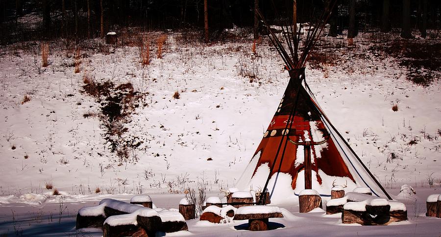 Native American Photograph - Native American Teepee by R A W M  
