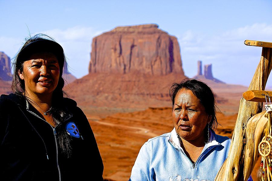 Native American Women at Monument Valley Photograph by Barbara Zahno