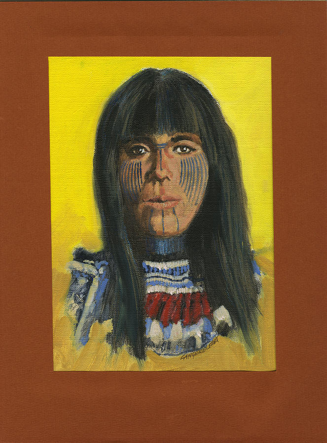 St. Louis Painting - Indian Girl by Don  Langeneckert