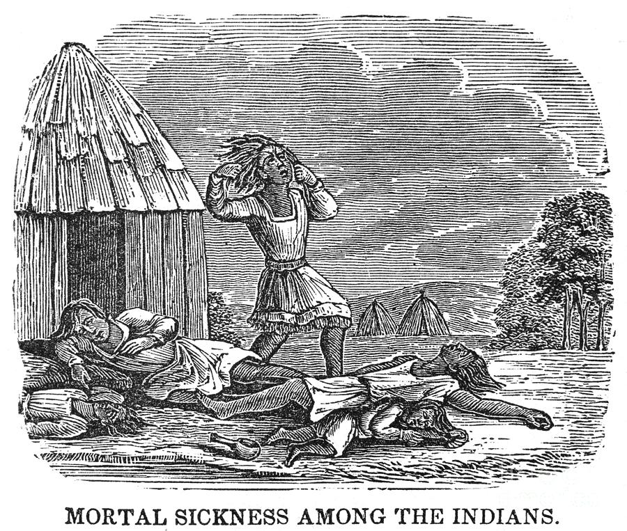Native Americans Smallpox, 1853 Drawing by Granger