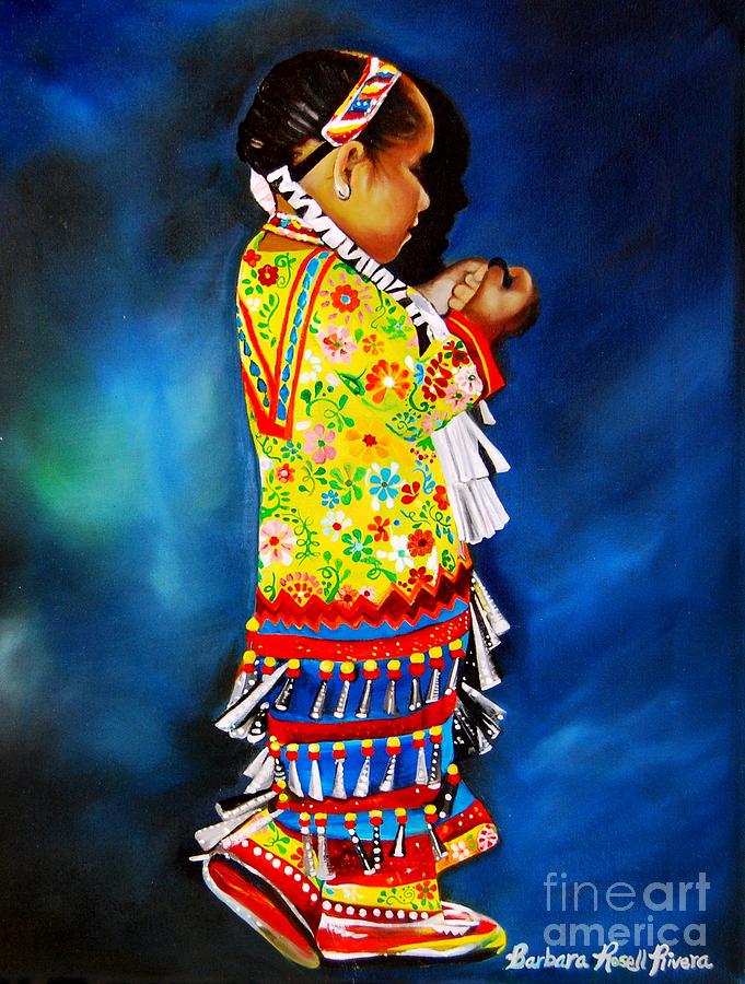 Native Child  Painting by Barbara  Rivera