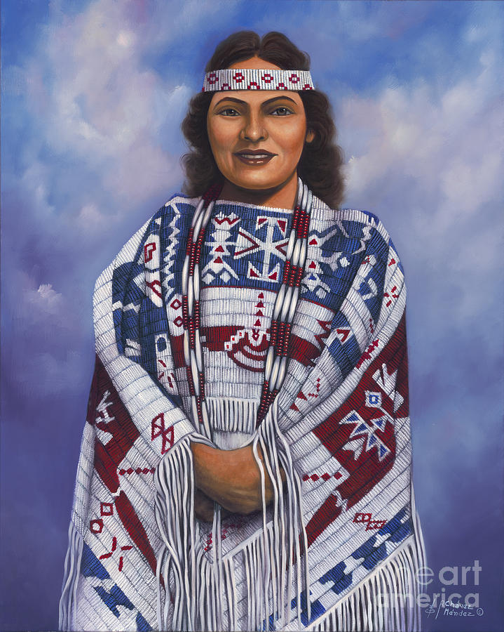 Native Queen Painting by Ricardo Chavez-Mendez