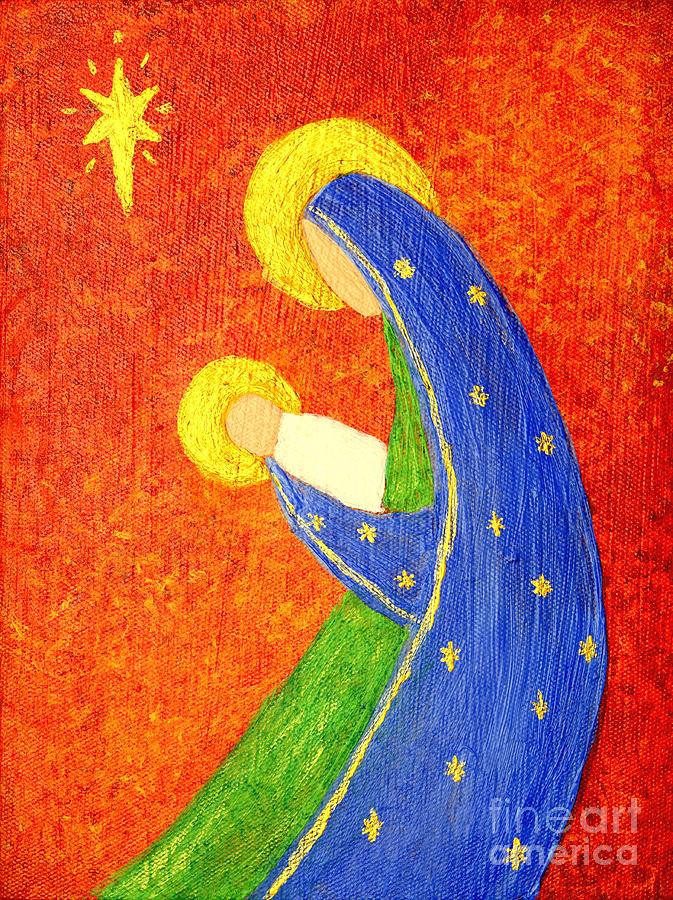 Nativity Painting by Pattie Calfy