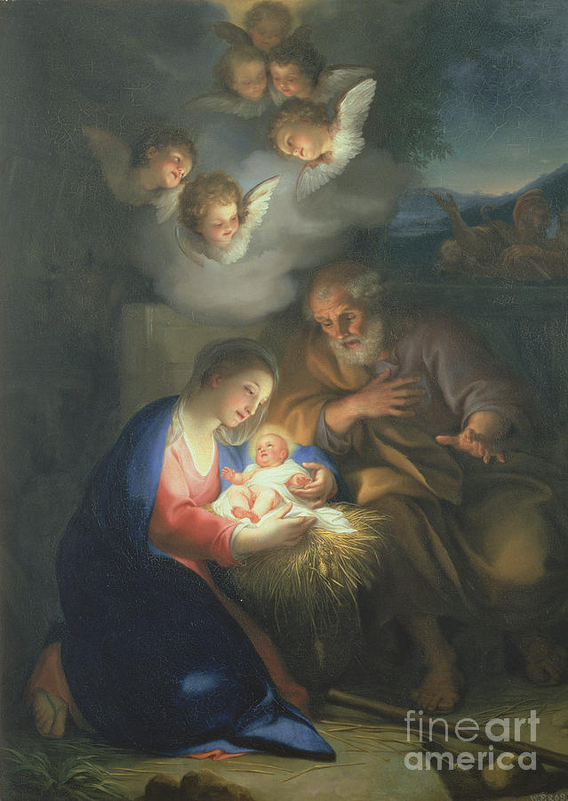Raphael Painting - Nativity Scene by Anton Raphael Mengs