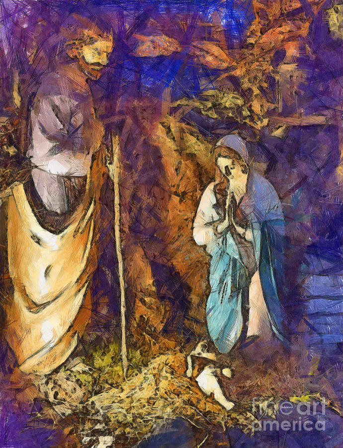 Nativity scene Digital Art by Sophie McAulay