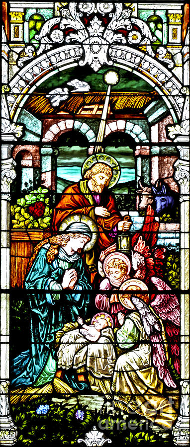 Nativity Stained Glass Window Photograph by Pattie Calfy