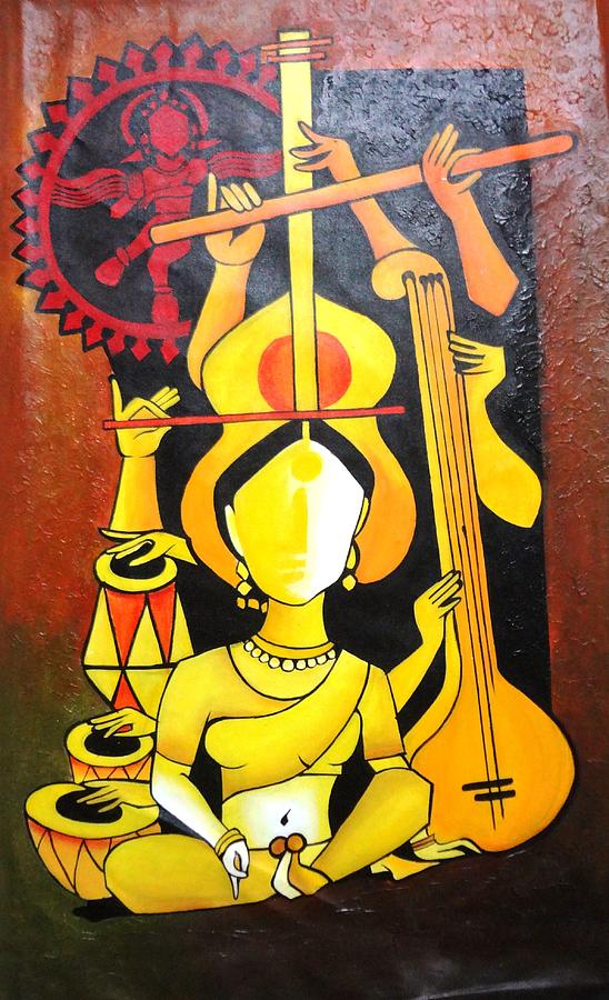 Music Painting - Natraj - lord of dance by Sheetal Bhonsle