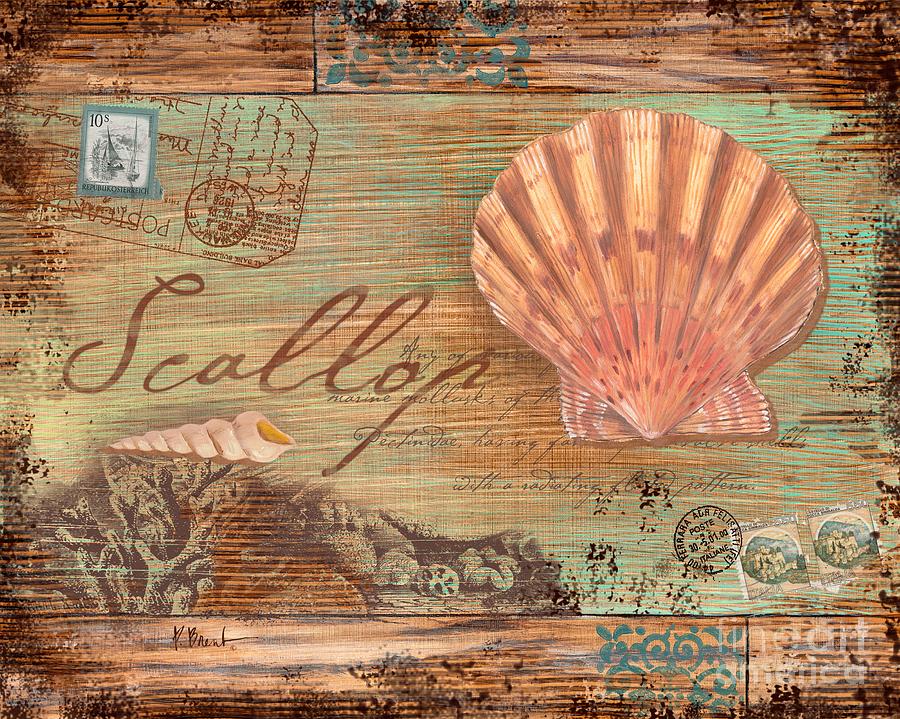 Shell Painting - Natura Scallop by Paul Brent