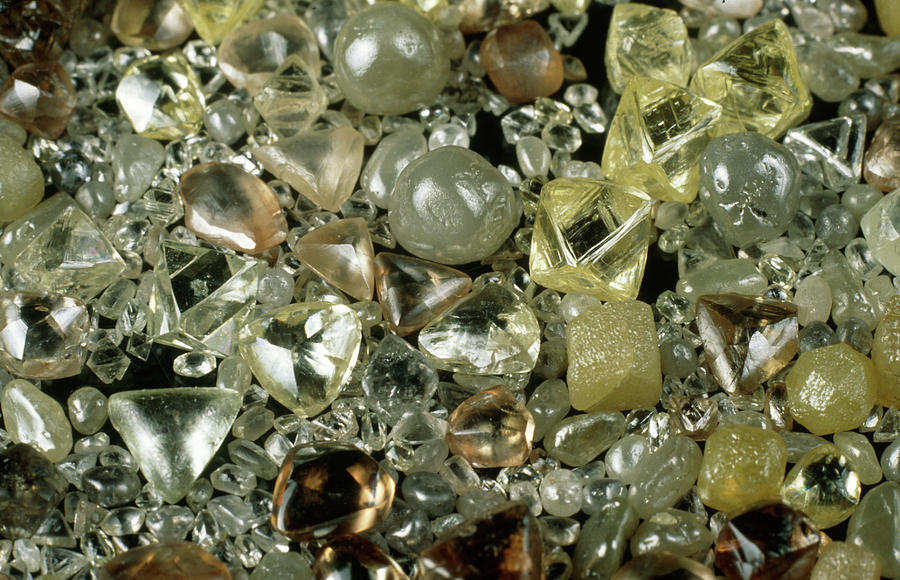 Natural And Synthetic Industrial Diamonds Photograph by Sinclair Stammers/science Photo Library