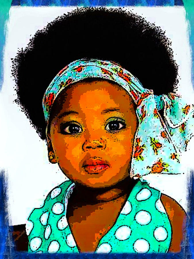 Natural Baby Girl Digital Art by Karen Buford