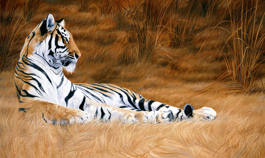 Tiger Painting - Natural Beauty by Lucie Bilodeau