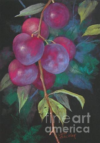 Naturally Plums Painting by Julia Blackler