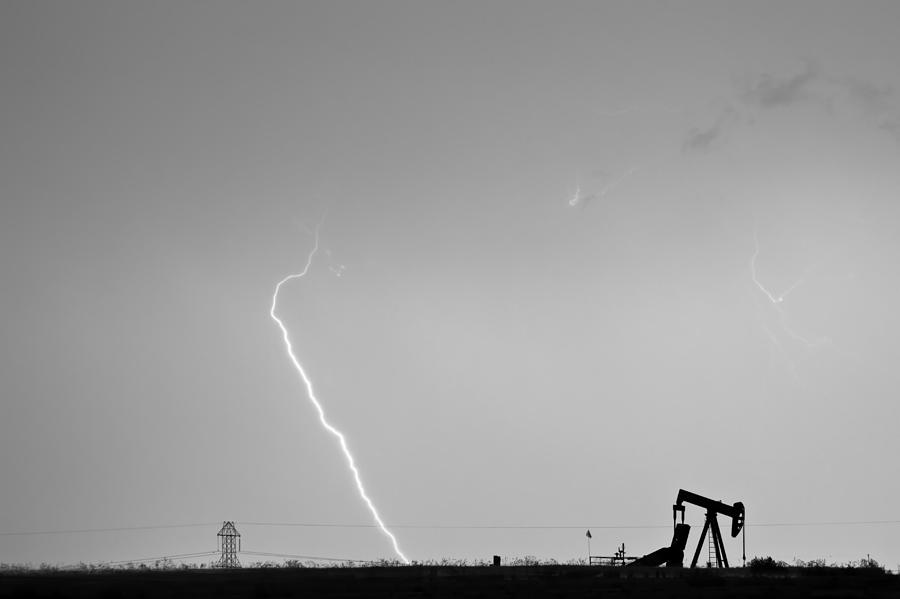 Nature - Power and Oil in Black and White Photograph by James BO Insogna