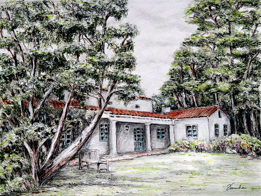 Nature and architecture Drawing by Danuta Bennett