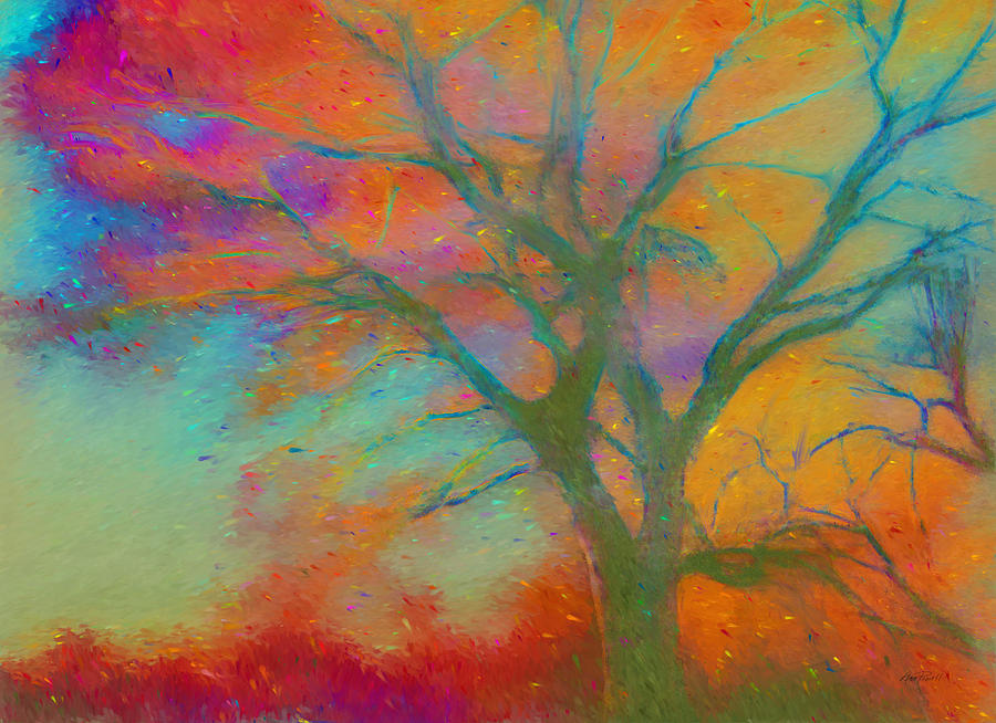 nature - art - Autumn Blaze Painting by Ann Powell