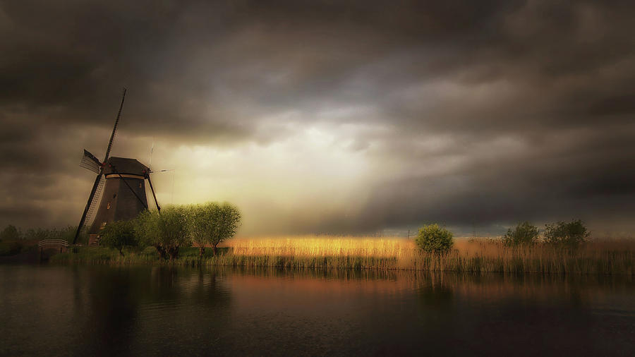 Kinderdijk Photograph - Nature As A Painter by Saskia Dingemans