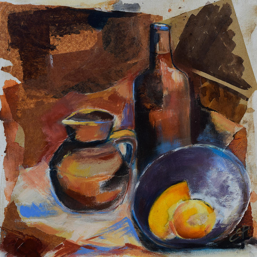Still Life Painting - Still Life Sepia by Elise Palmigiani
