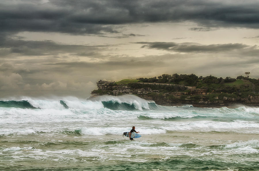 Natures Fury Surfers Paradise - Bondi Beach - Australia - Colour Photograph by Photography  By Sai