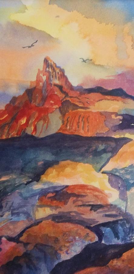 Mountain Painting - Natures Palette by Ellen Levinson