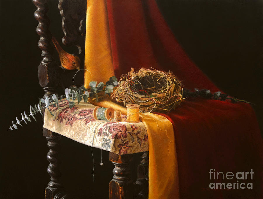 Natures Weaver Painting by Barbara Groff