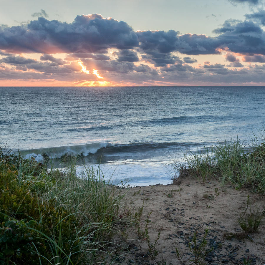 Nauset Light Beach Sunrise Square Photograph by Bill Wakeley