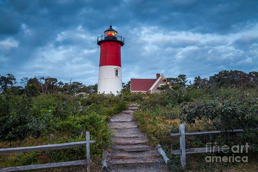 Nauset Light with Clouds Photograph by Susan Cole Kelly