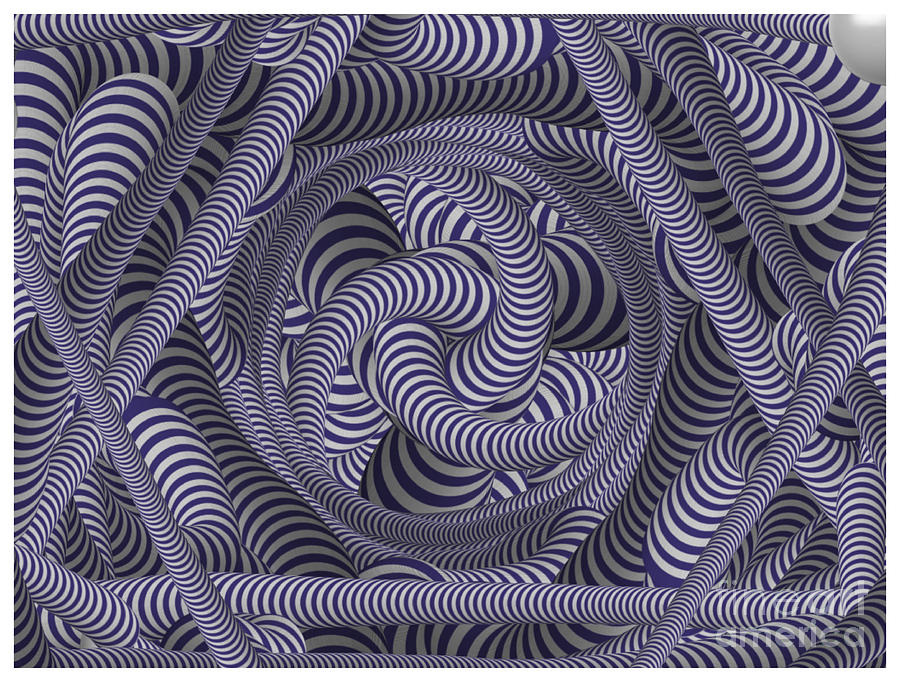 Nautical Coloured 3D Illusion Digital Art by Barefoot Bodeez Art