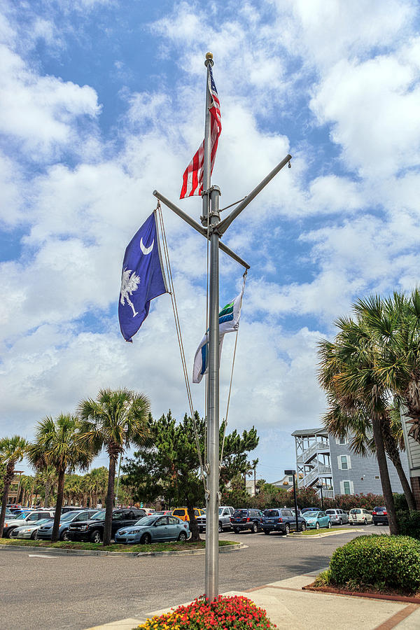Nautical Flag Pole Photograph by Sennie Pierson