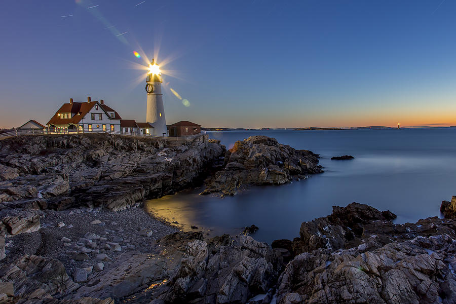 Nautical Twilight at Portland Head Photograph by Dave Cleaveland - Fine ...