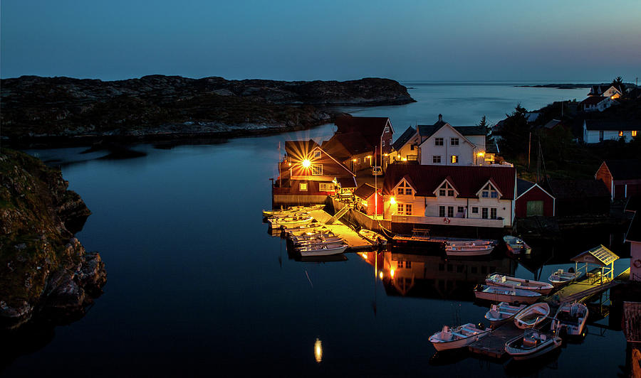 Nautnes By Night, Øygarden, Norway Photograph by Mats Anda