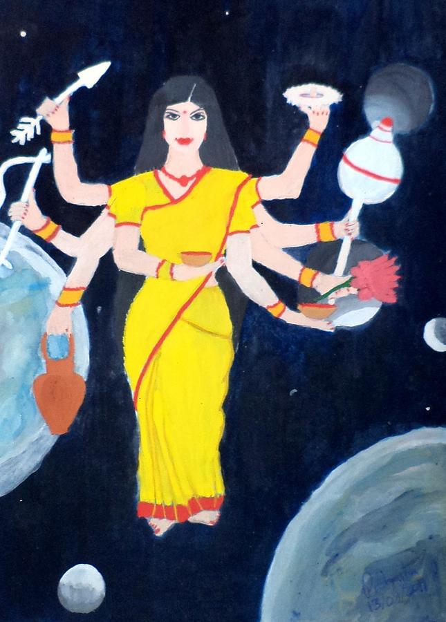 Nava Durga Kusmaanda Painting by Pratyasha Nithin - Fine Art America