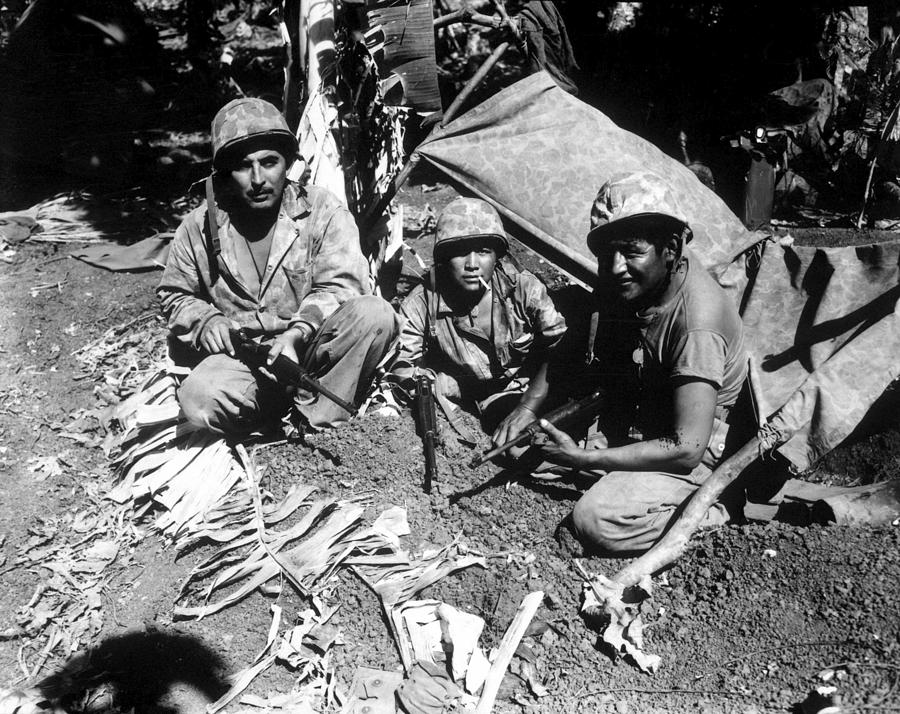 Navajo Code Talkers Landed Photograph by Everett