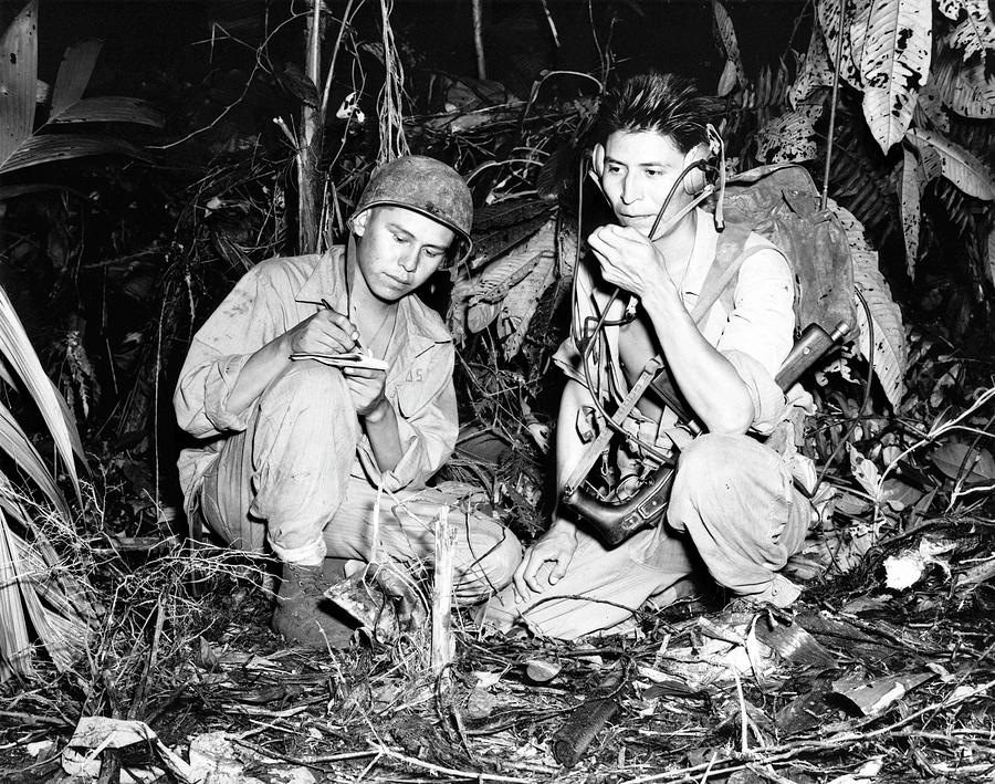 Jungle Photograph - Navajo Code Talkers by Us Navy