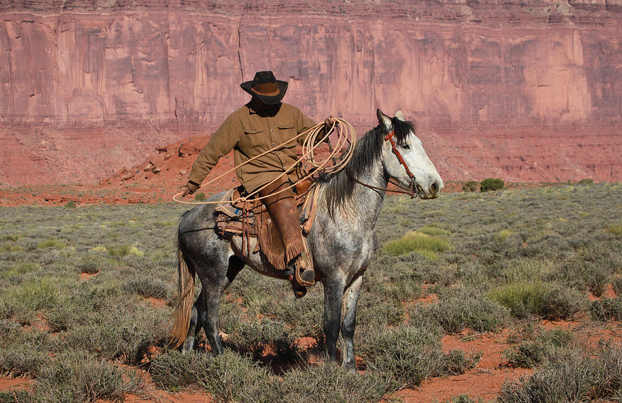 Navajo Cowboy Photograph by Diane Bohna