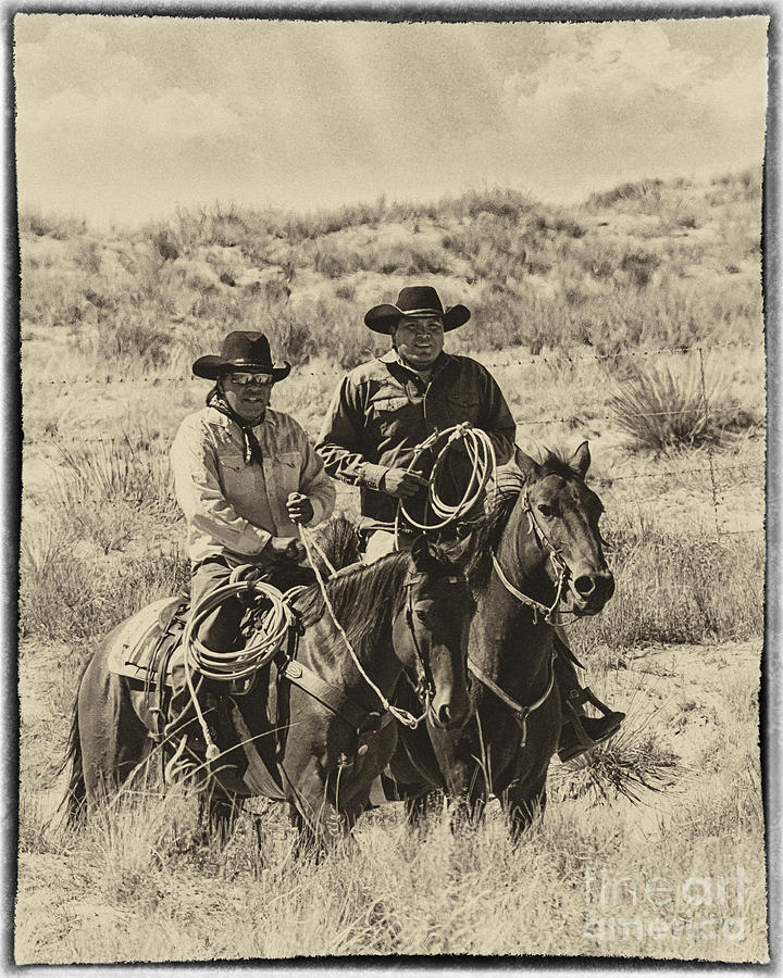 Navajo Cowboys Photograph by Priscilla Burgers