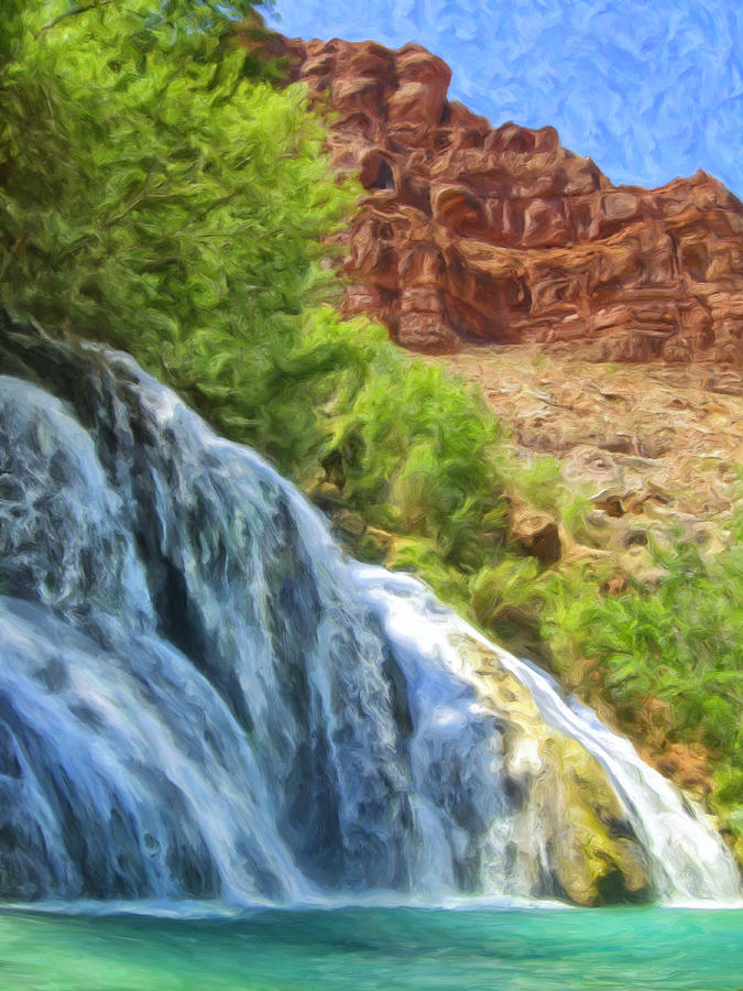 Navajo Falls Painting by Dominic Piperata