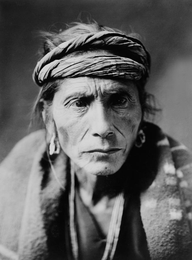 Edward Sheriff Curtis Photograph - Navajo man circa 1905 by Aged Pixel