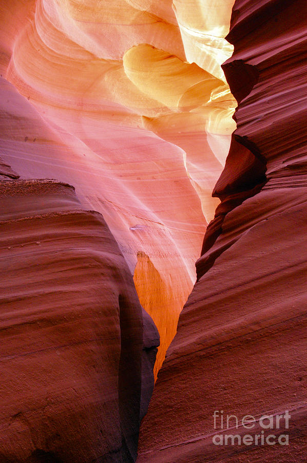 Navajo Slot Canyon Color Photograph by Bob Phillips
