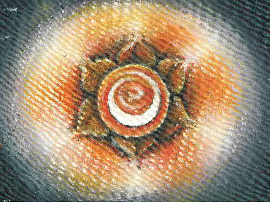 Orange Painting - Navel Chakra by Jade Clark
