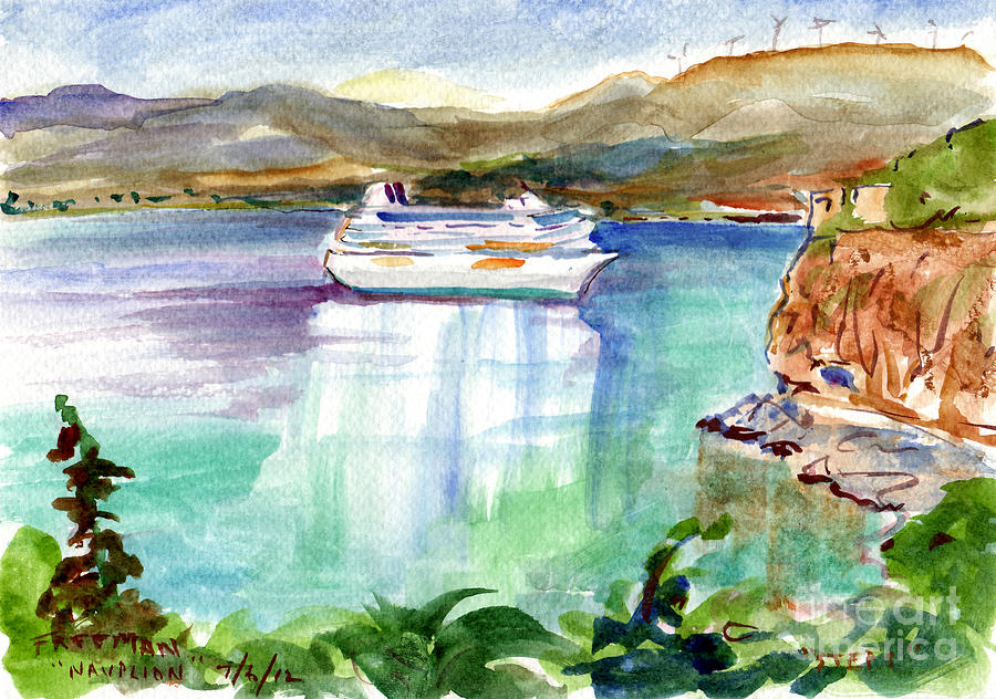 Navplion Crystal Serenity Painting by Valerie Freeman